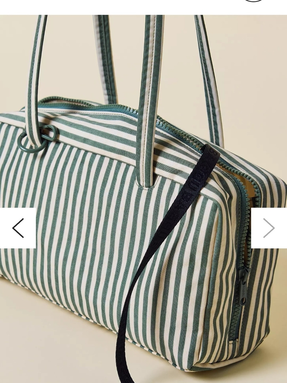 Baggu Sage Stripe Medium Bowler Bag